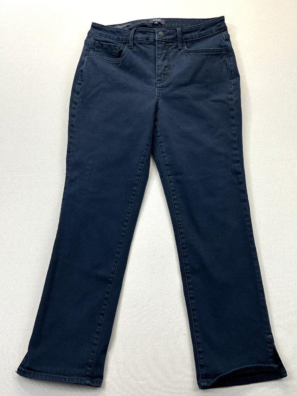 NYDJ Sheri Slim Jeans Womens Size 6 Black Lift Tuck Denim Mid Rise Stretch